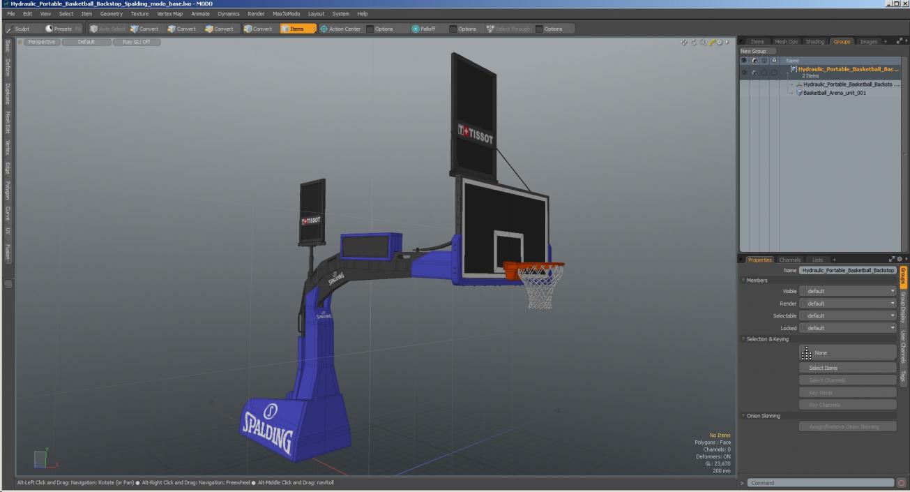 Hydraulic Portable Basketball Backstop Spalding 3D