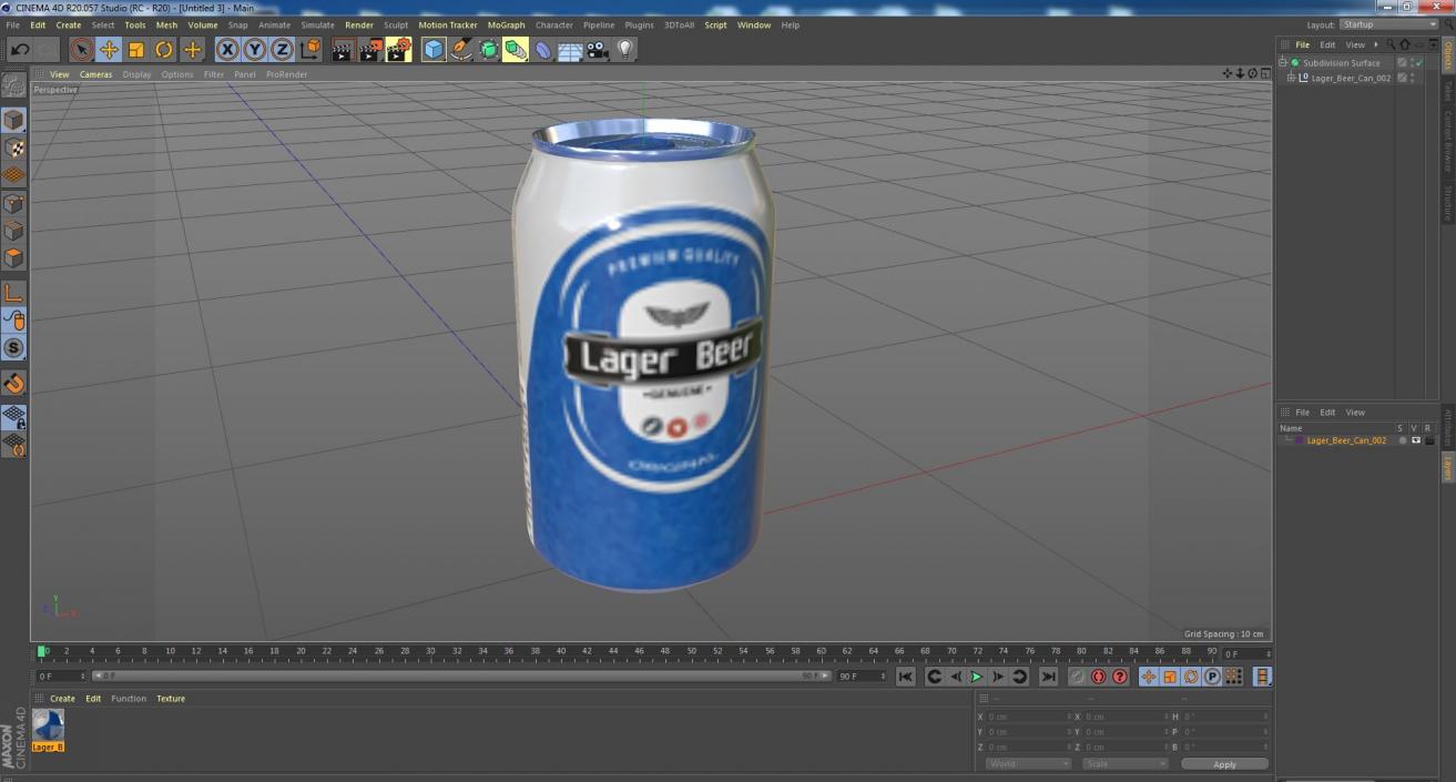 Lager Beer Can 3D model