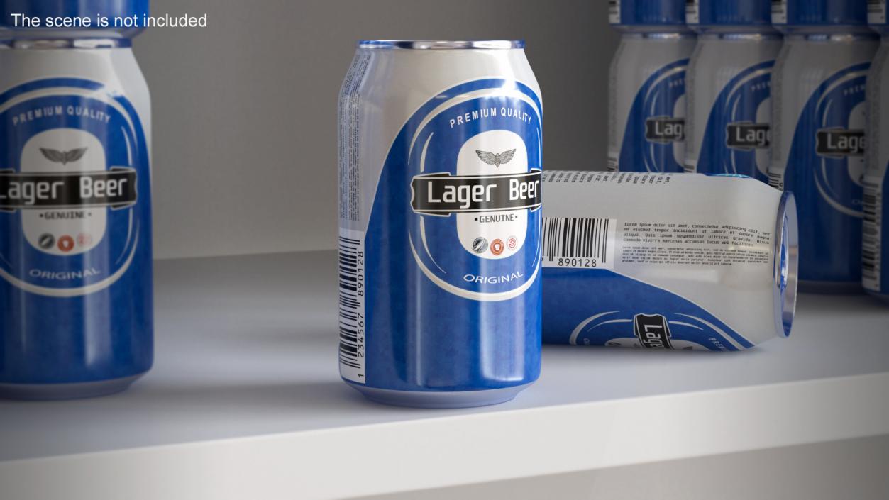 Lager Beer Can 3D model