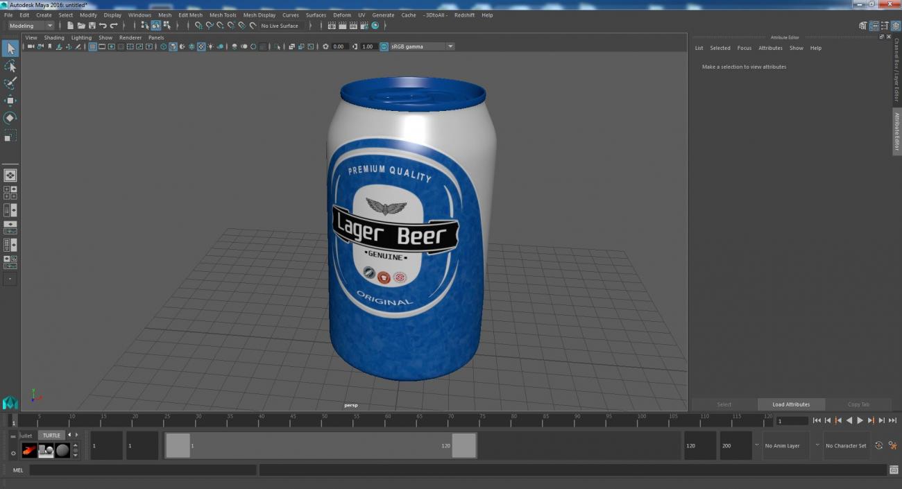 Lager Beer Can 3D model