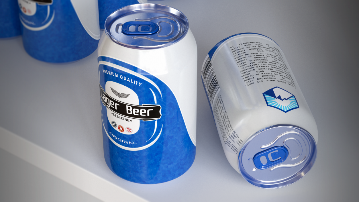 Lager Beer Can 3D model