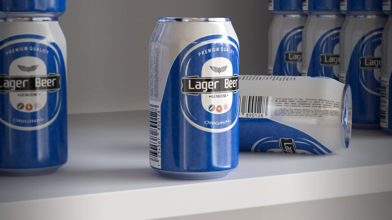 Lager Beer Can 3D model