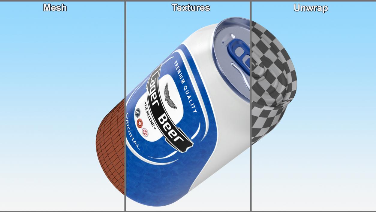 Lager Beer Can 3D model