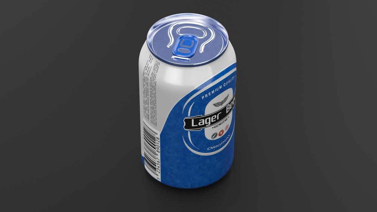 Lager Beer Can 3D model