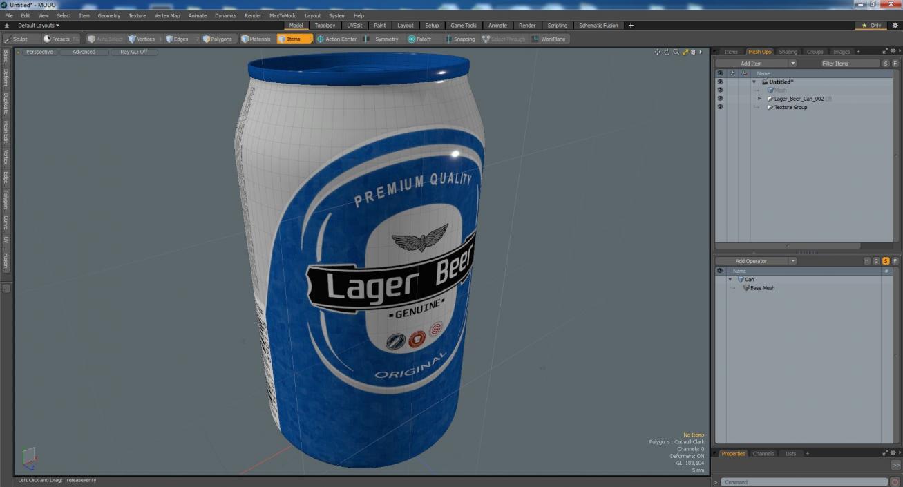 Lager Beer Can 3D model