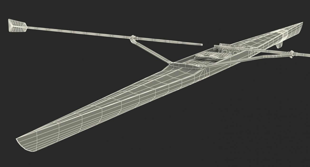 Rowing Boat Single Scull 3D model