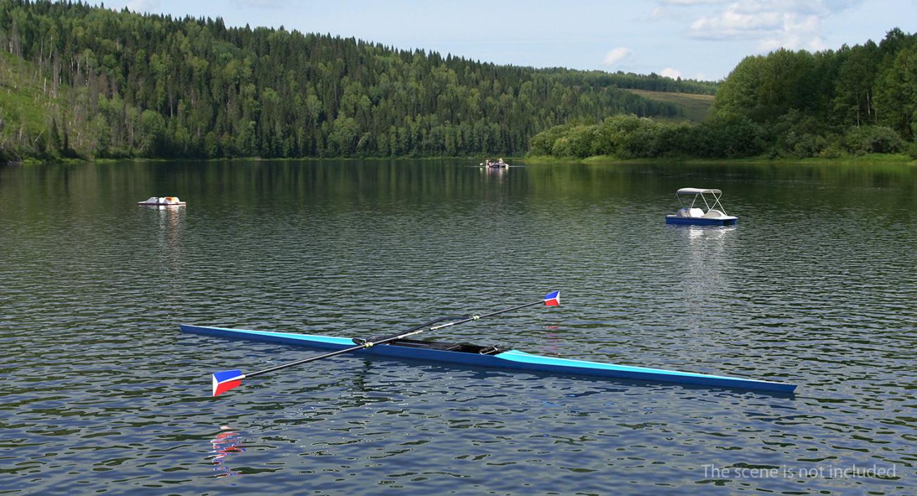 Rowing Boat Single Scull 3D model