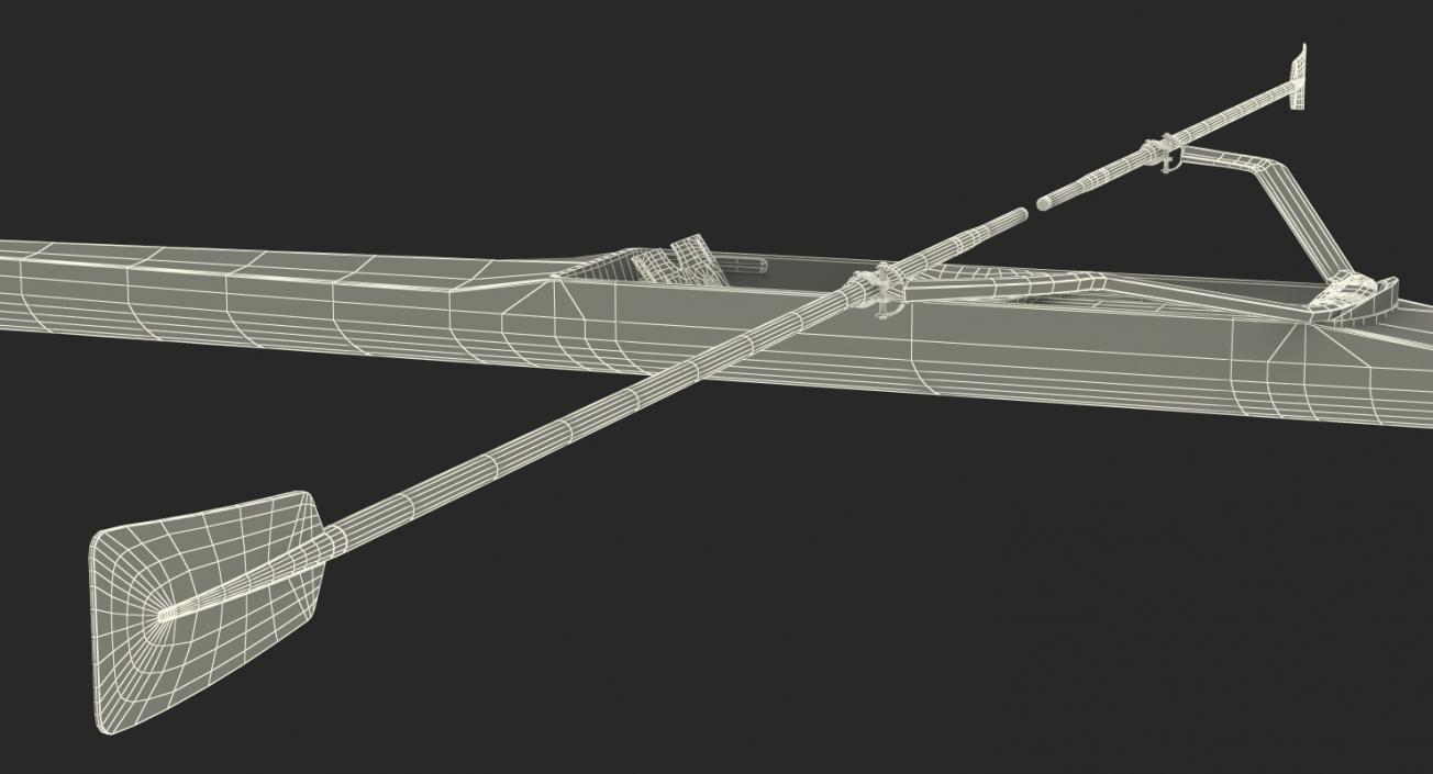 Rowing Boat Single Scull 3D model