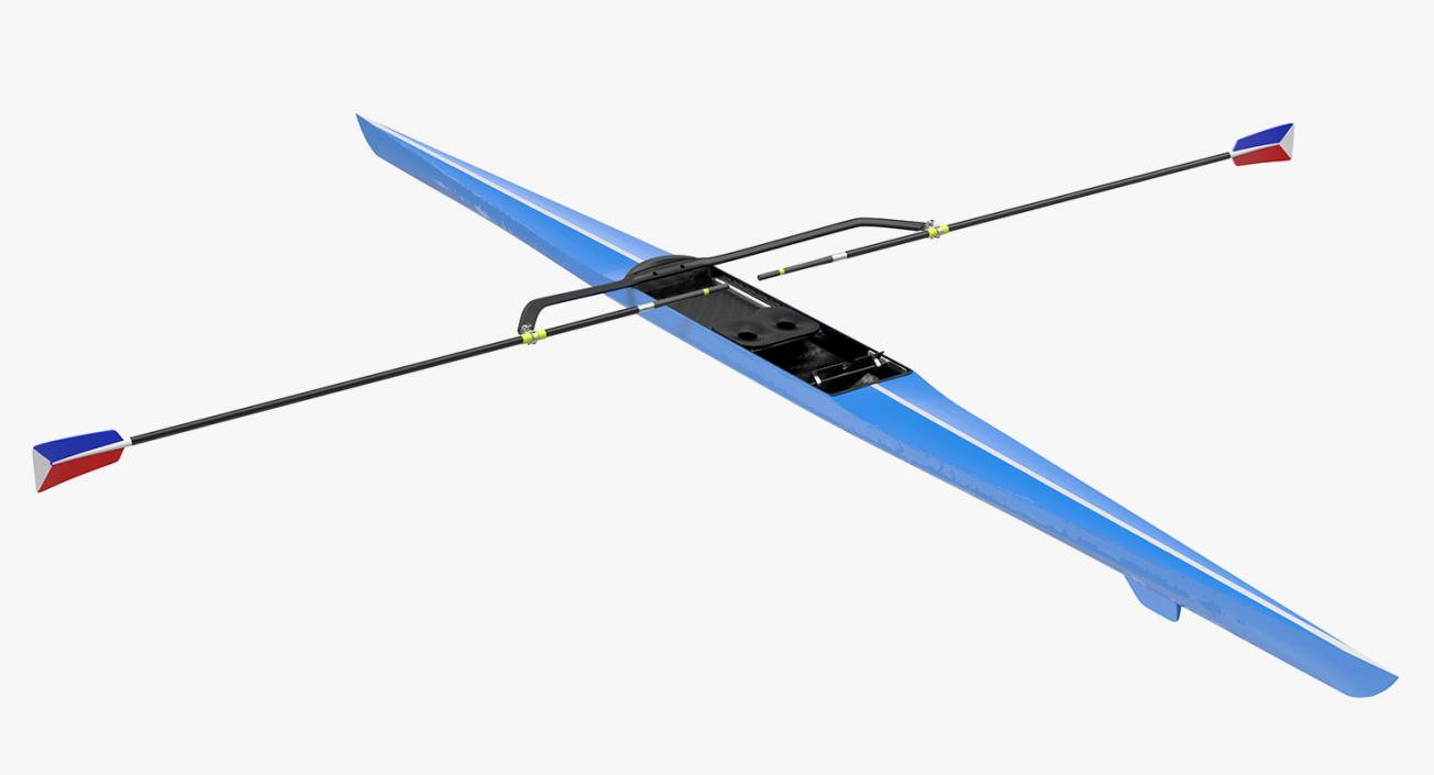 Rowing Boat Single Scull 3D model