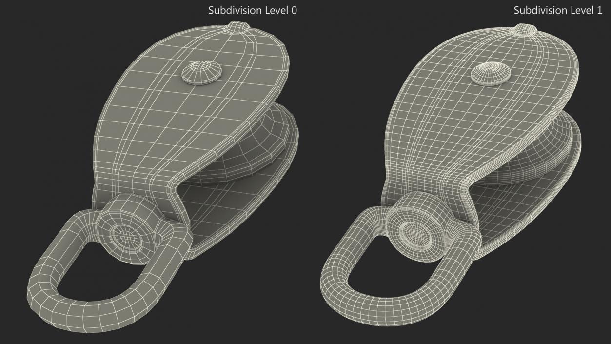 3D model M25 Single Wheel Swivel Pulley