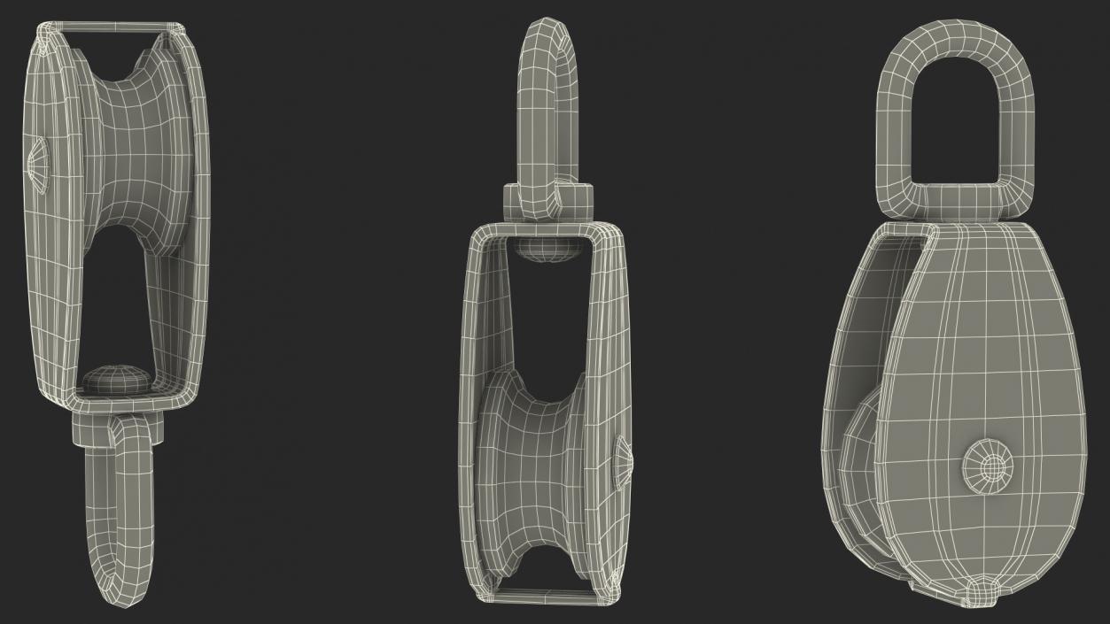 3D model M25 Single Wheel Swivel Pulley