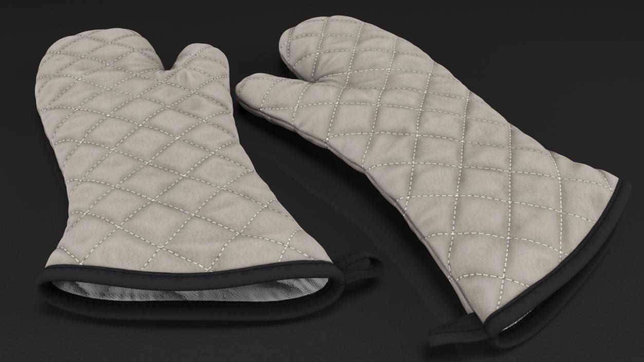 Oven Mitt Gray 3D model