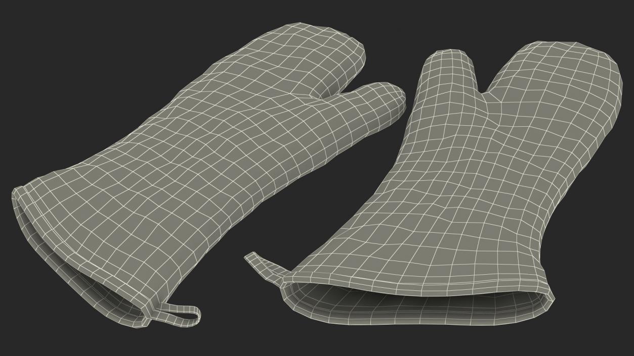 Oven Mitt Gray 3D model