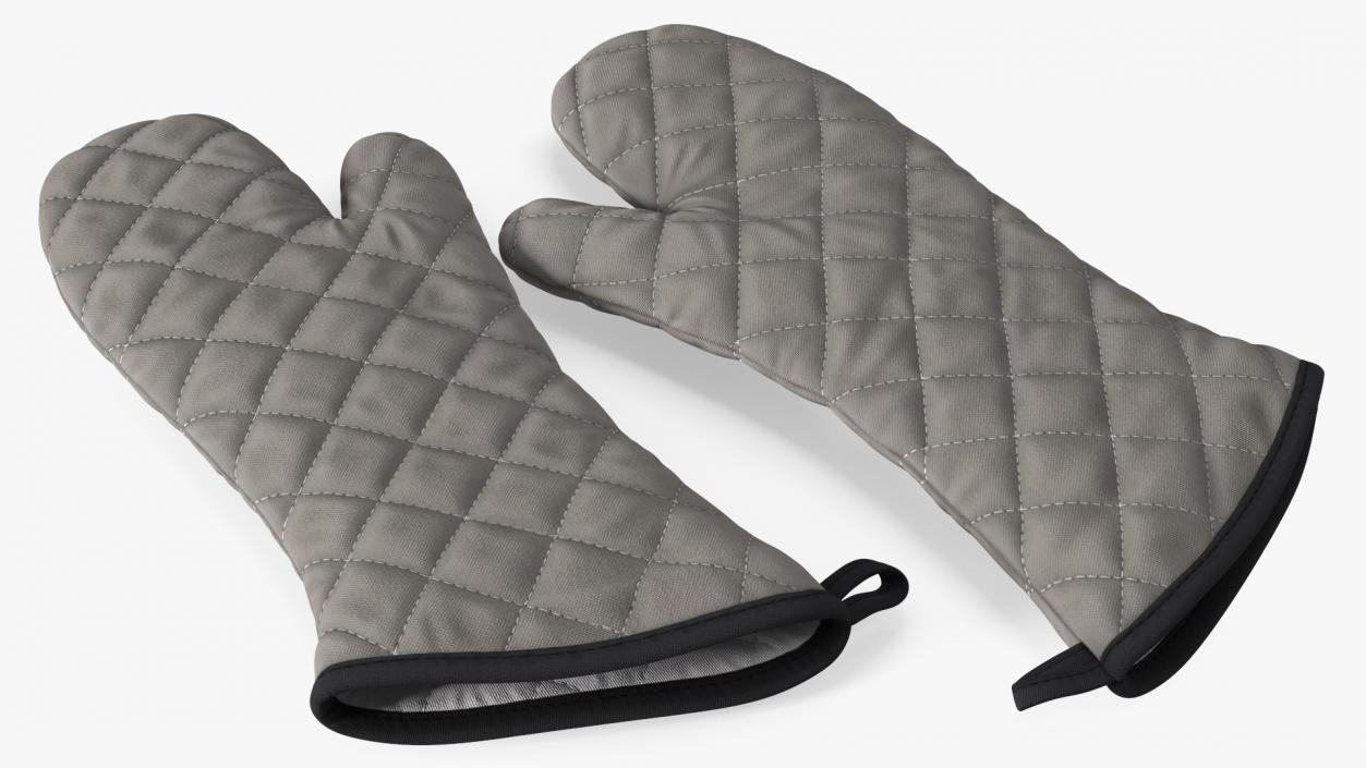 Oven Mitt Gray 3D model