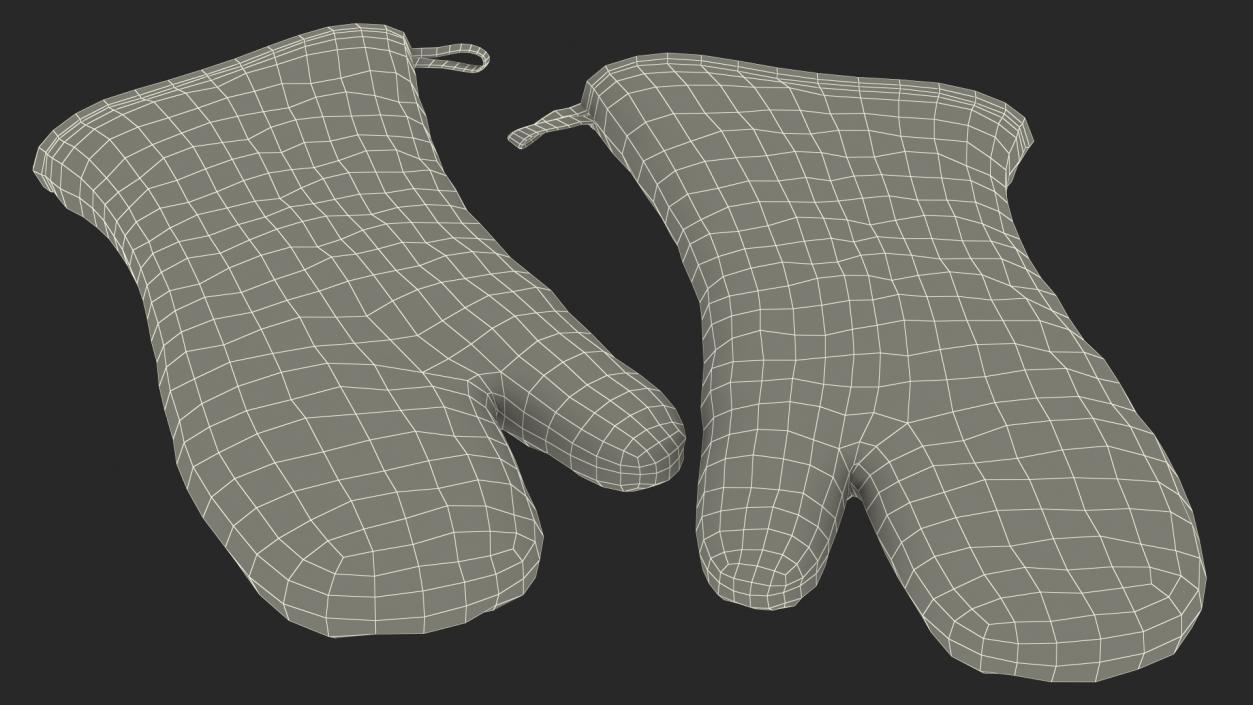 Oven Mitt Gray 3D model