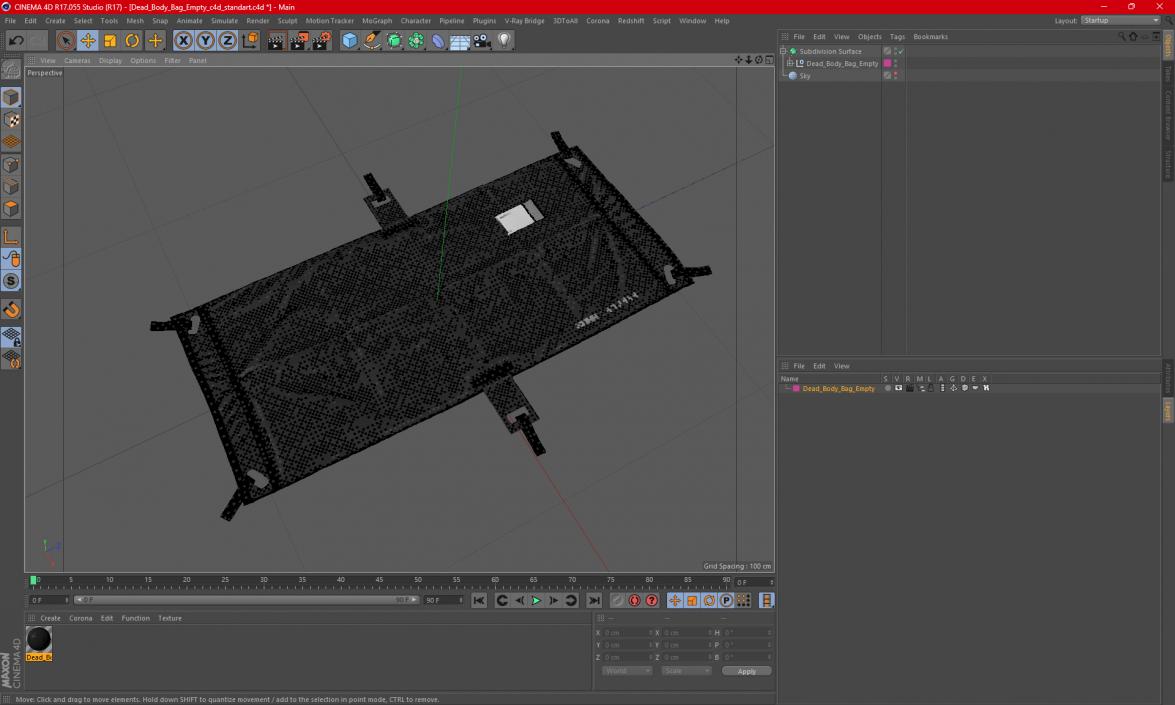 Dead Body Bag Empty 3D model