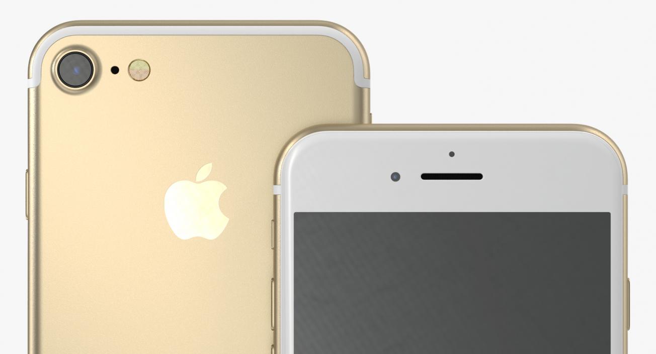 3D IPhone 7 Gold model