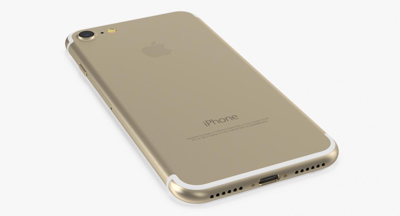 3D IPhone 7 Gold model