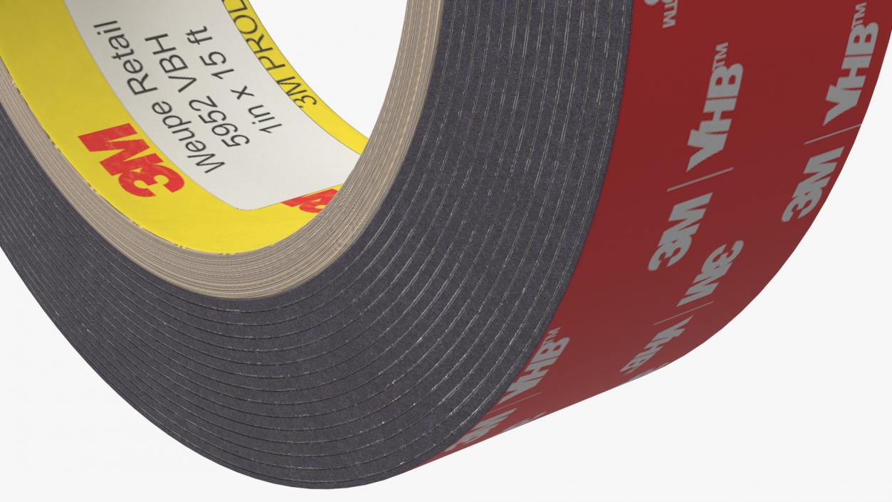 VHB 3M 5952 Double Sided Acrylic Foam Tape 3D