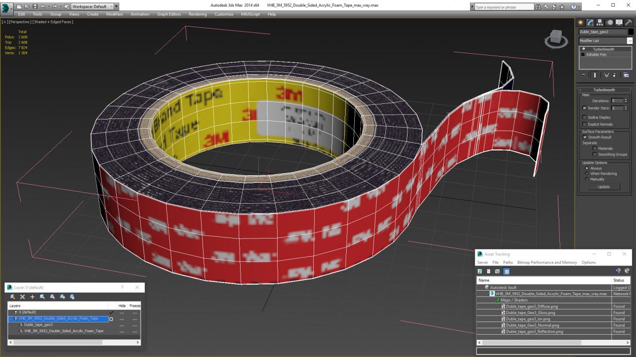 VHB 3M 5952 Double Sided Acrylic Foam Tape 3D