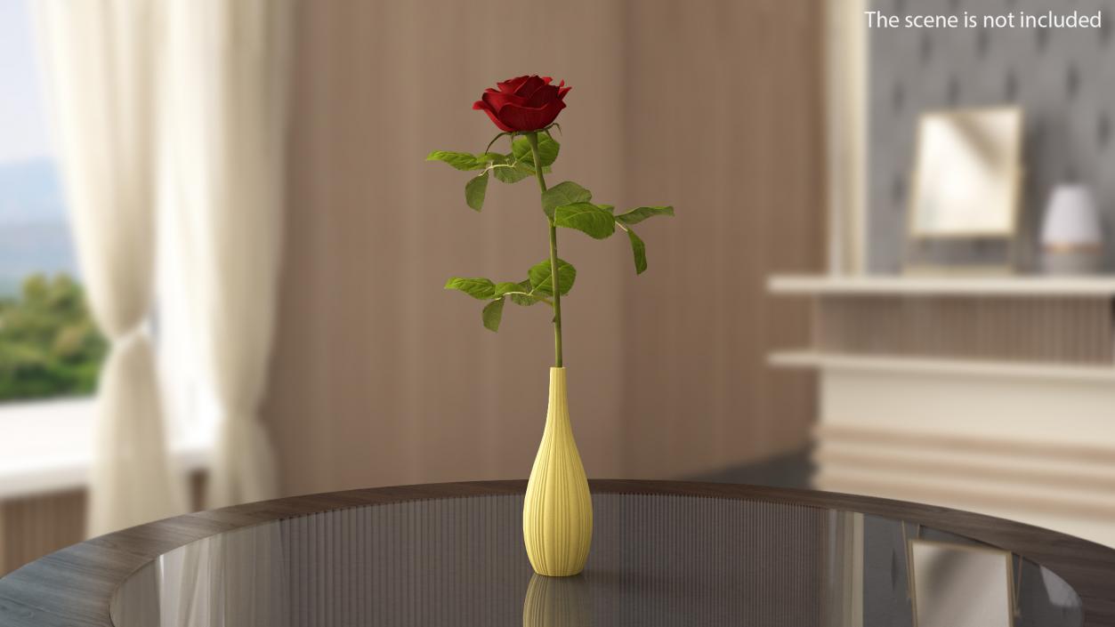 Tall Matt Ceramic Vase 3D