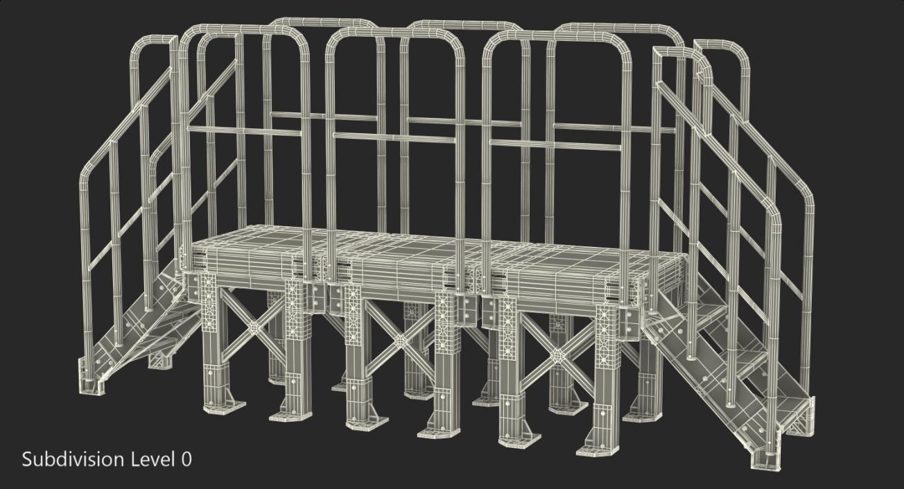 Industrial Stairs 3D