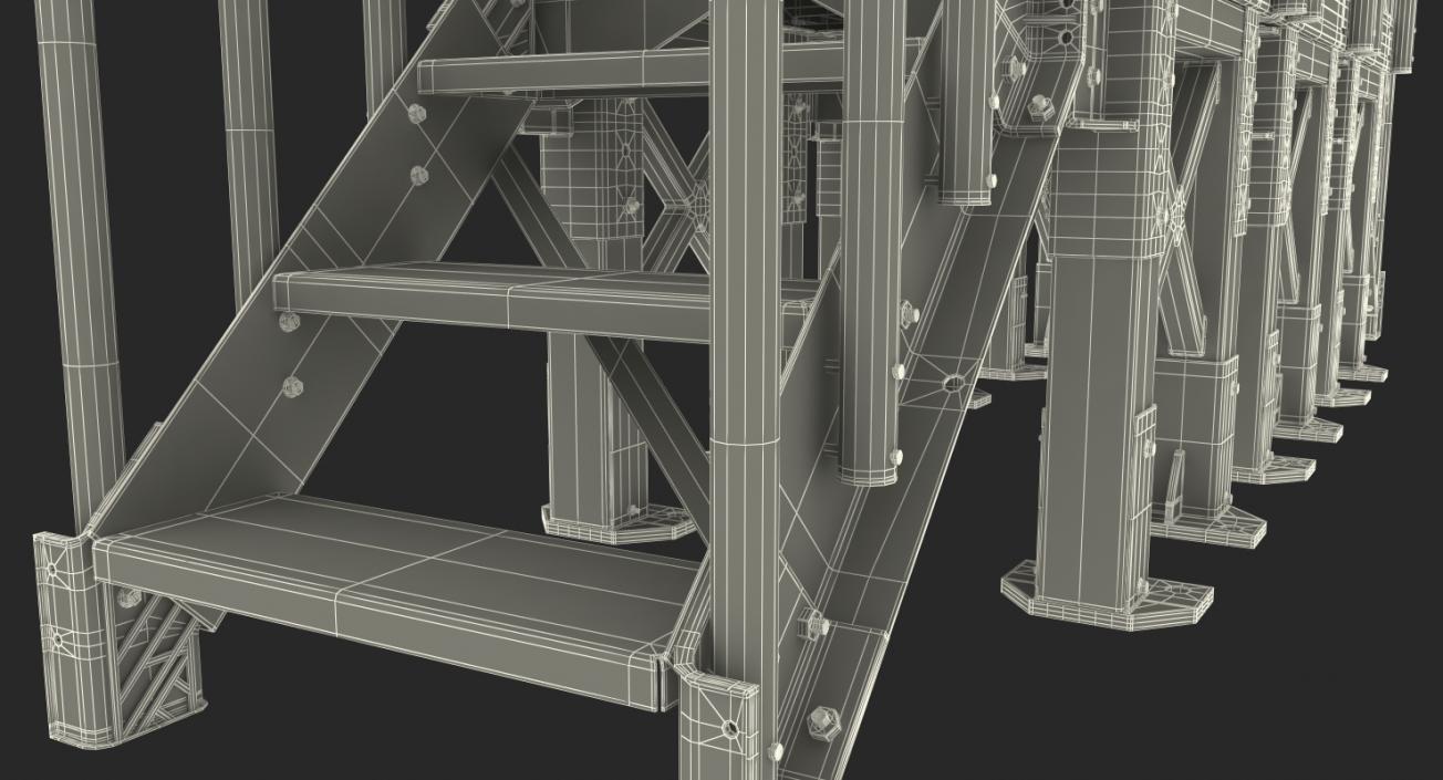 Industrial Stairs 3D