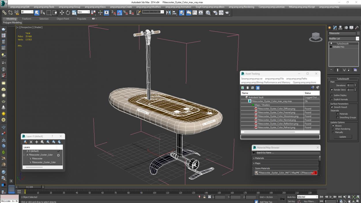 3D model Flitescooter Oyster Color