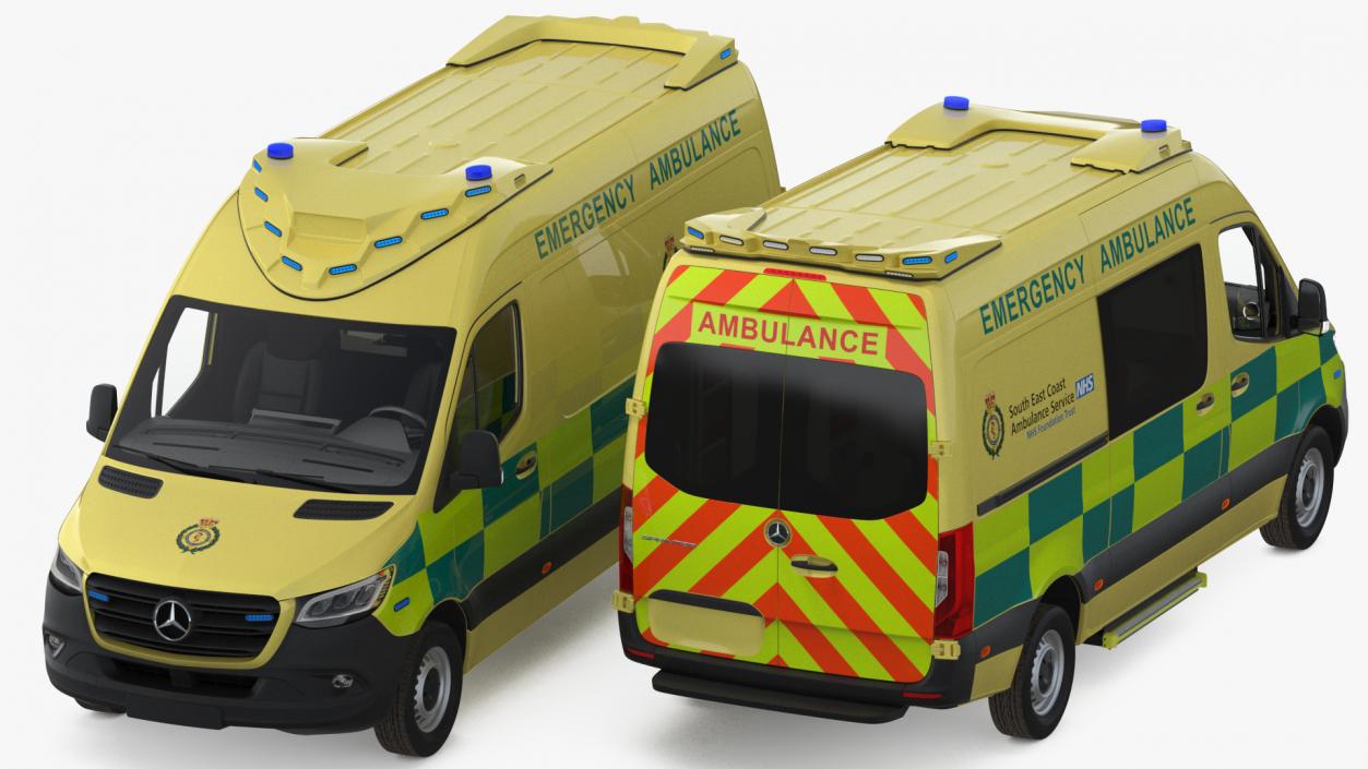 Mercedes Benz Sprinter Emergency Ambulance 3D