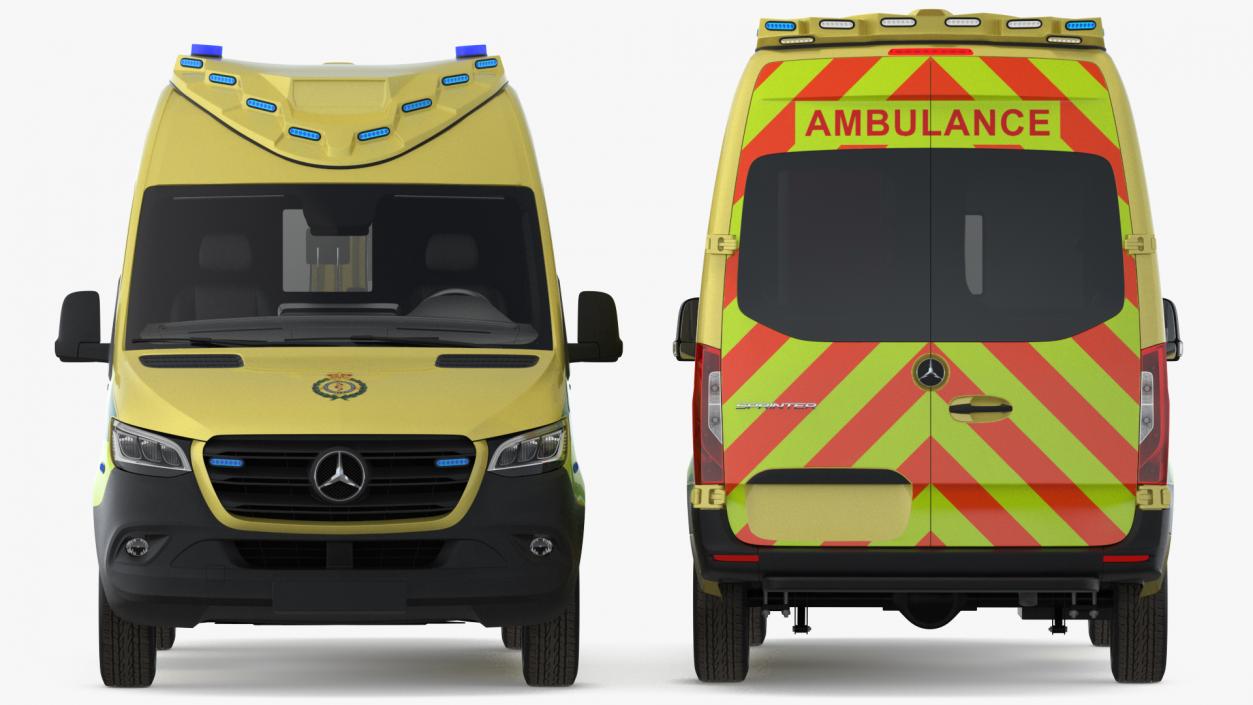 Mercedes Benz Sprinter Emergency Ambulance 3D