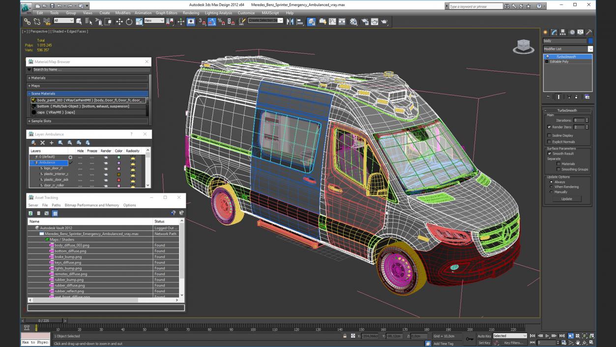 Mercedes Benz Sprinter Emergency Ambulance 3D