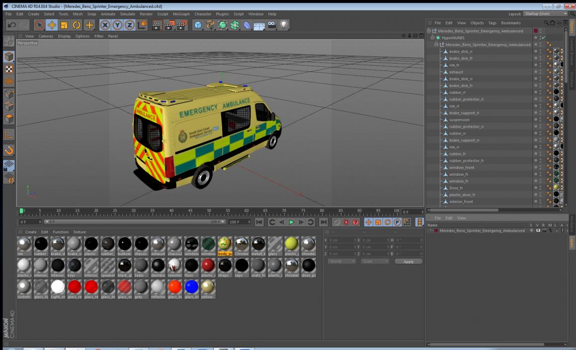 Mercedes Benz Sprinter Emergency Ambulance 3D