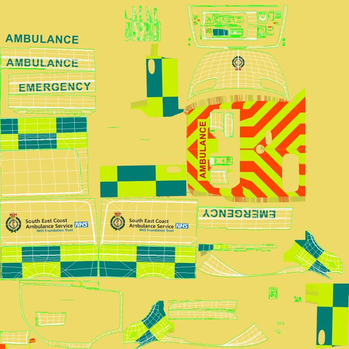 Mercedes Benz Sprinter Emergency Ambulance 3D