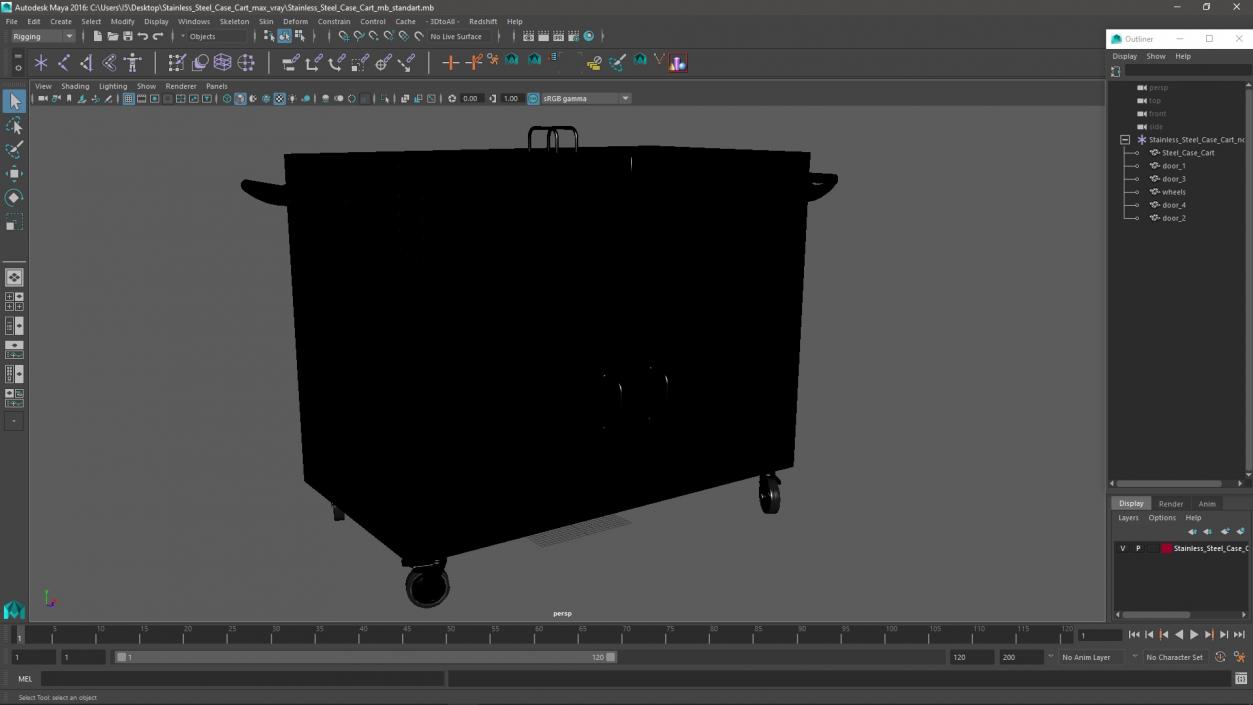 Stainless Steel Case Cart 2 3D