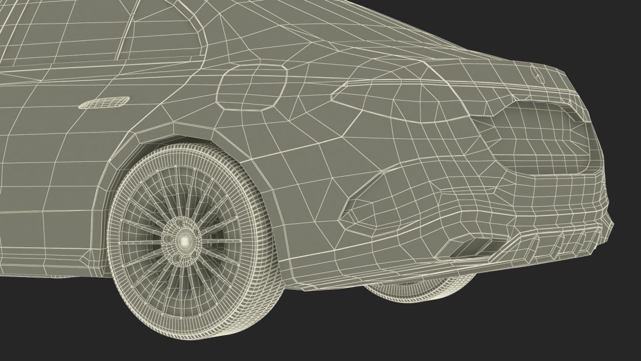 Mercedes E-Class 2023 Black Rigged 3D model