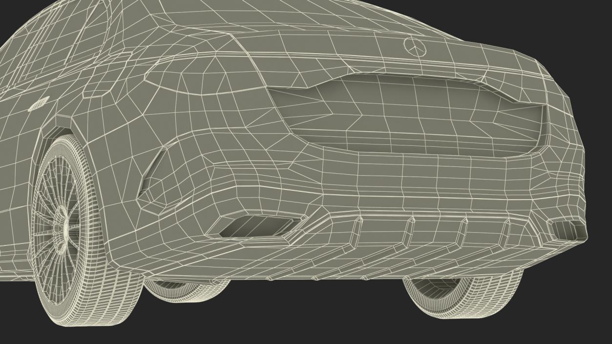 Mercedes E-Class 2023 Black Rigged 3D model