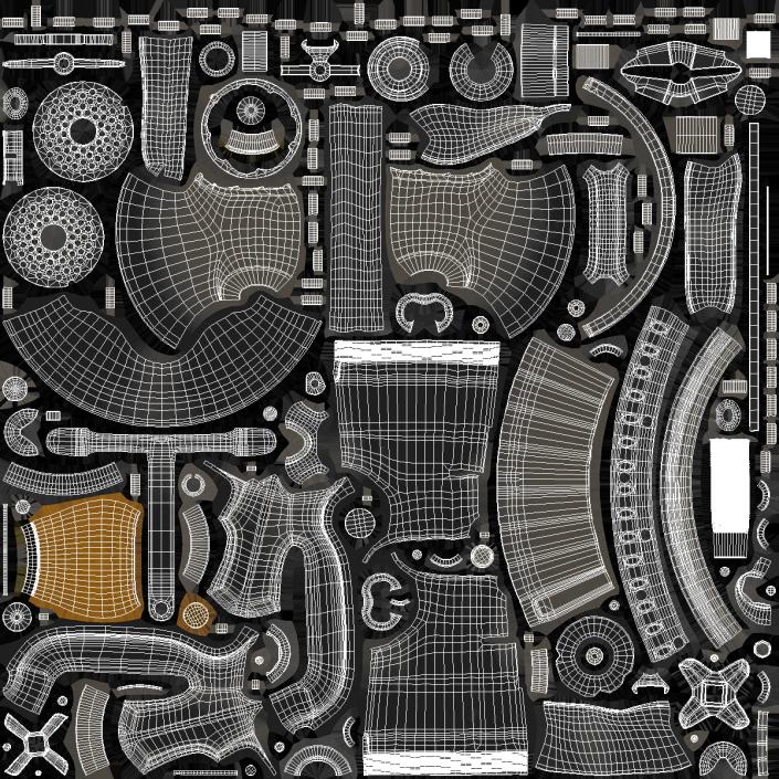 3D model Hand Meat Grinder Disassembled