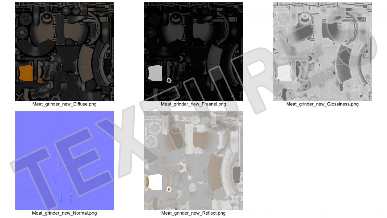 3D model Hand Meat Grinder Disassembled