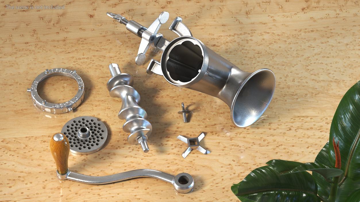 3D model Hand Meat Grinder Disassembled