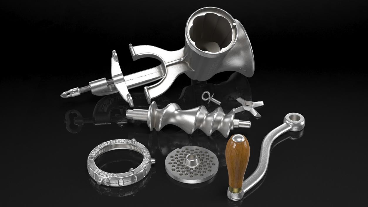 3D model Hand Meat Grinder Disassembled