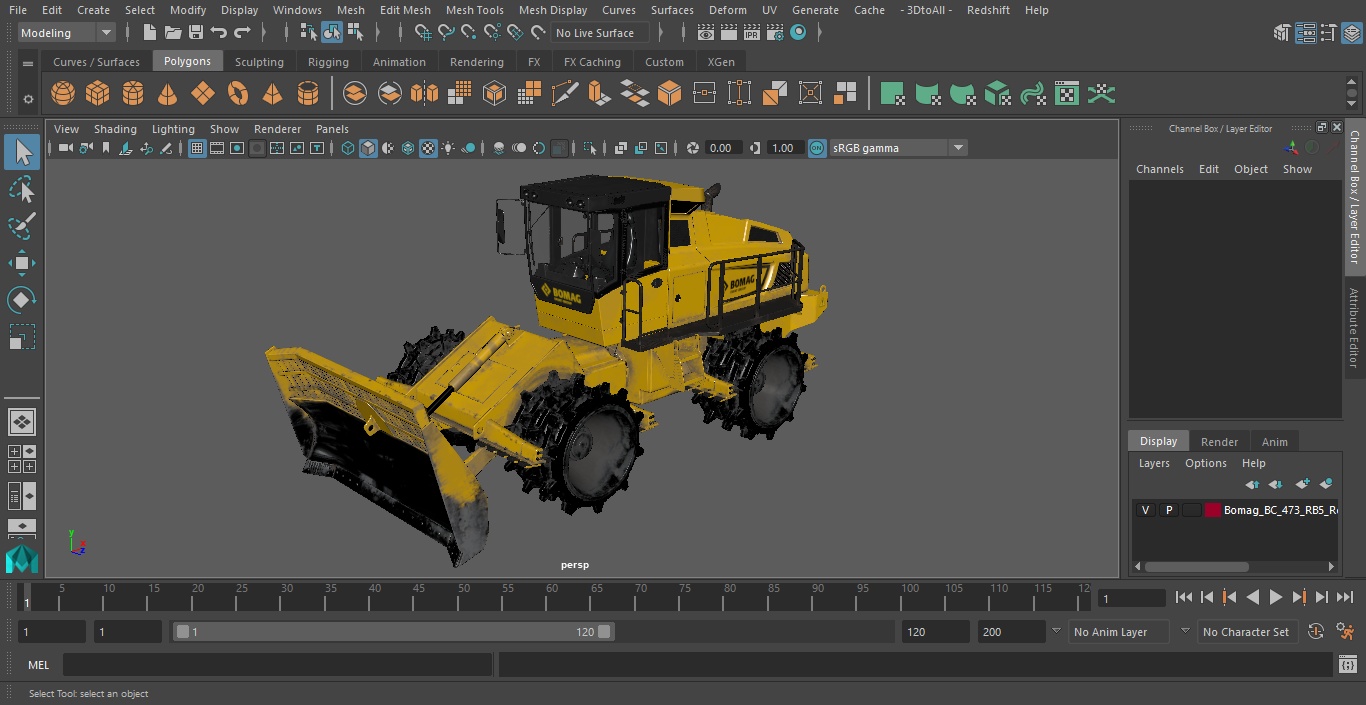 Bomag BC 473 RB5 Refuse Compactor Dusty 3D model