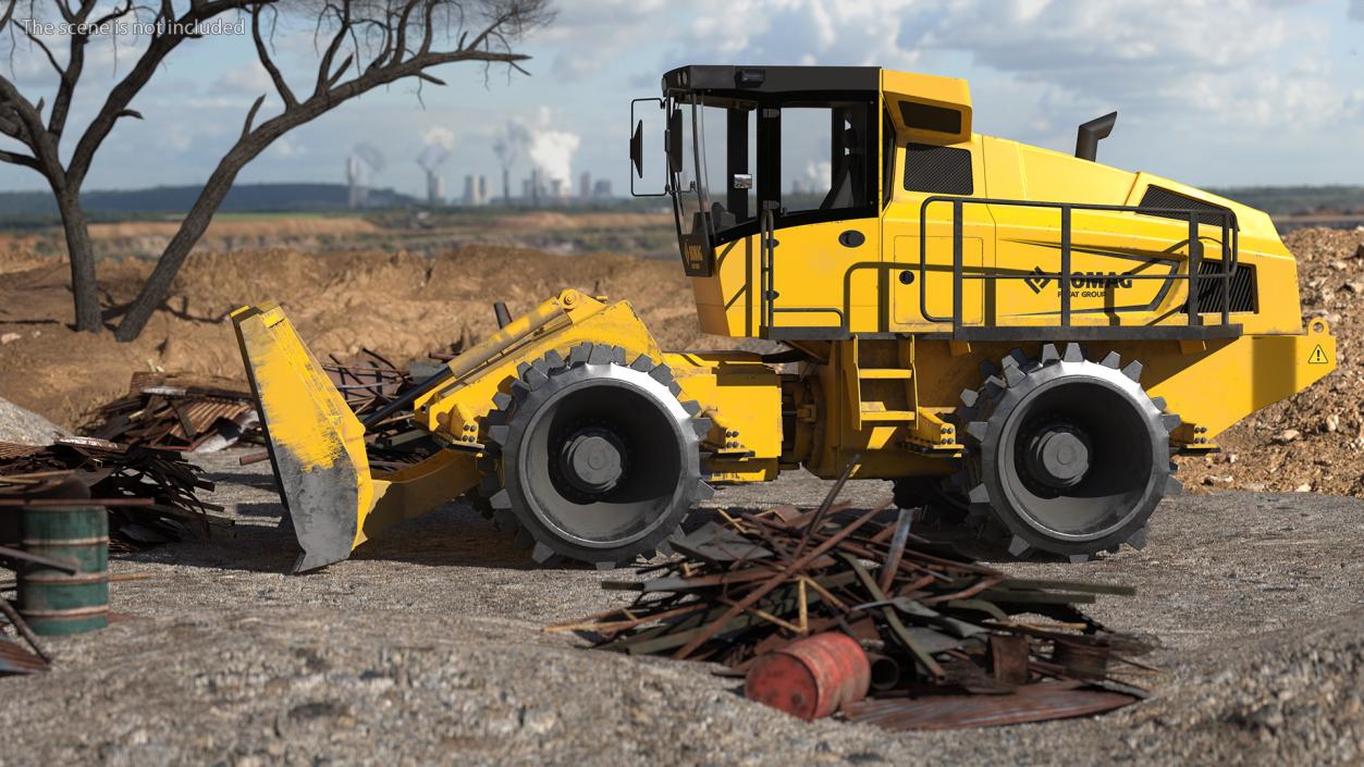 Bomag BC 473 RB5 Refuse Compactor Dusty 3D model