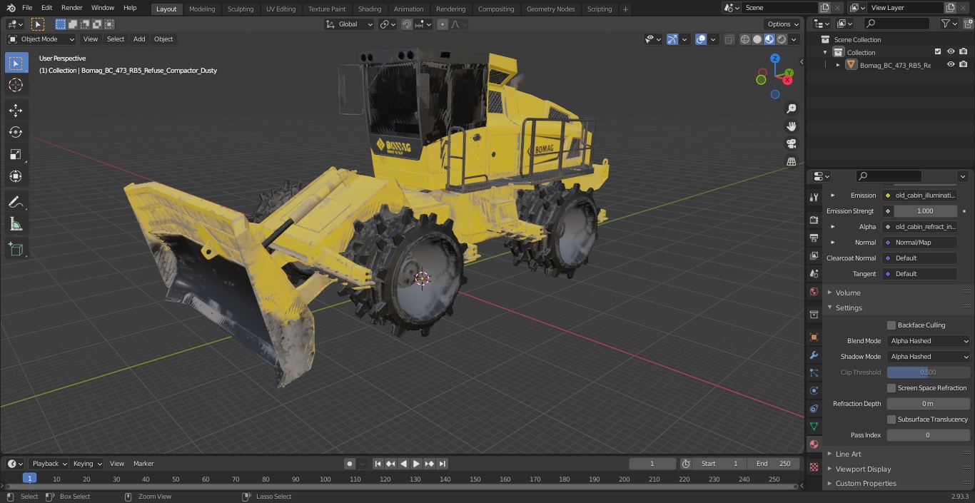 Bomag BC 473 RB5 Refuse Compactor Dusty 3D model