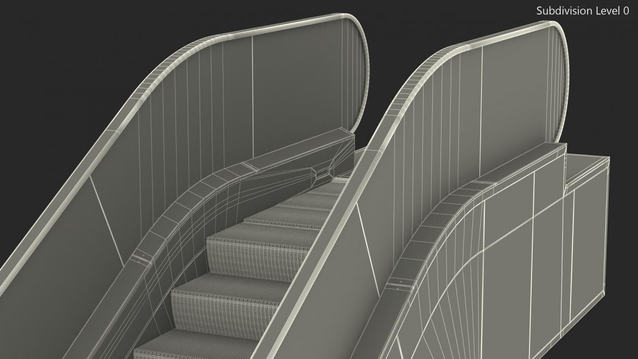 3D model Commercial Escalator