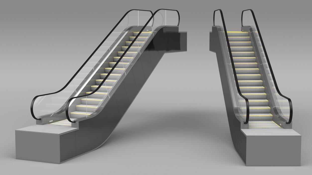 3D model Commercial Escalator