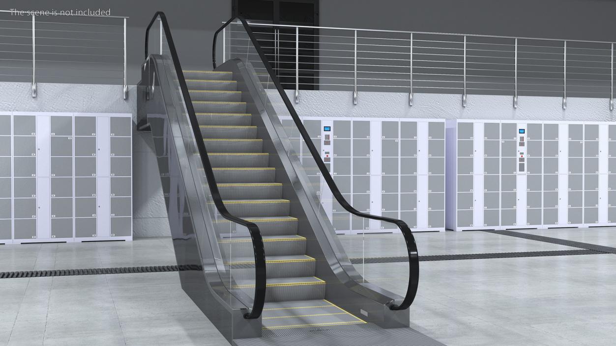 3D model Commercial Escalator