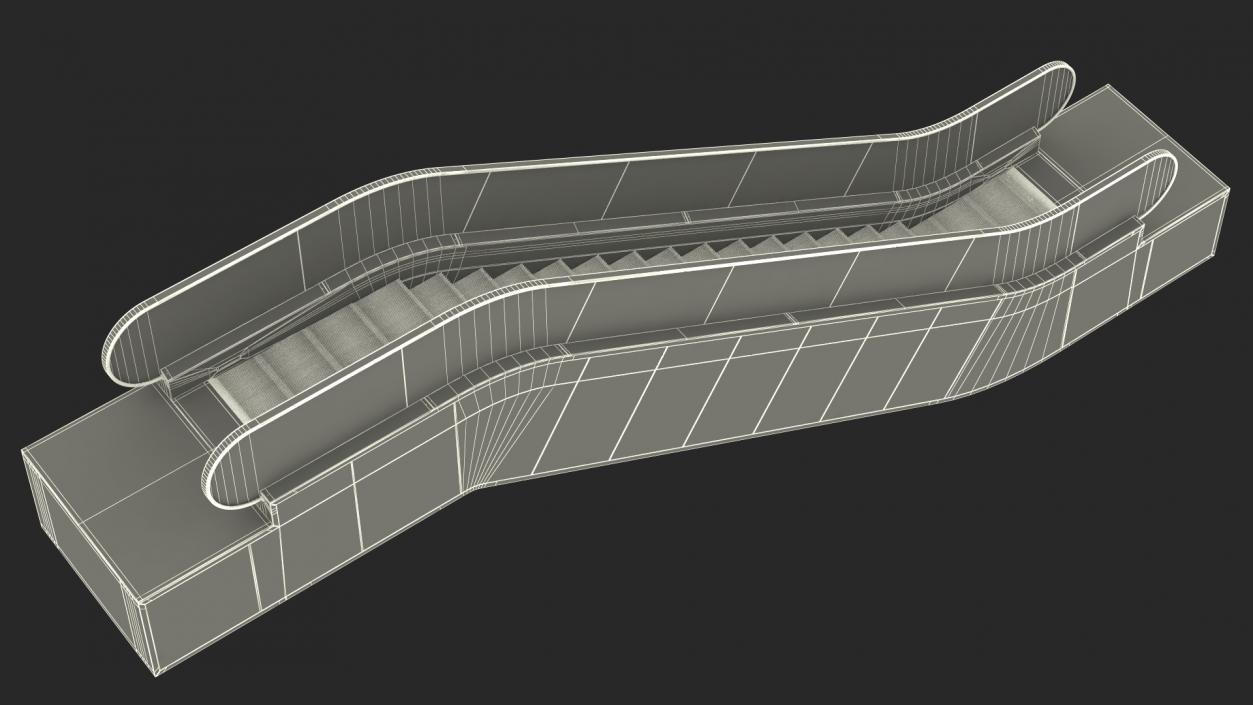 3D model Commercial Escalator