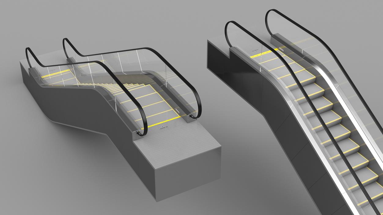 3D model Commercial Escalator