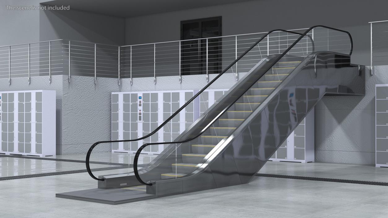 3D model Commercial Escalator