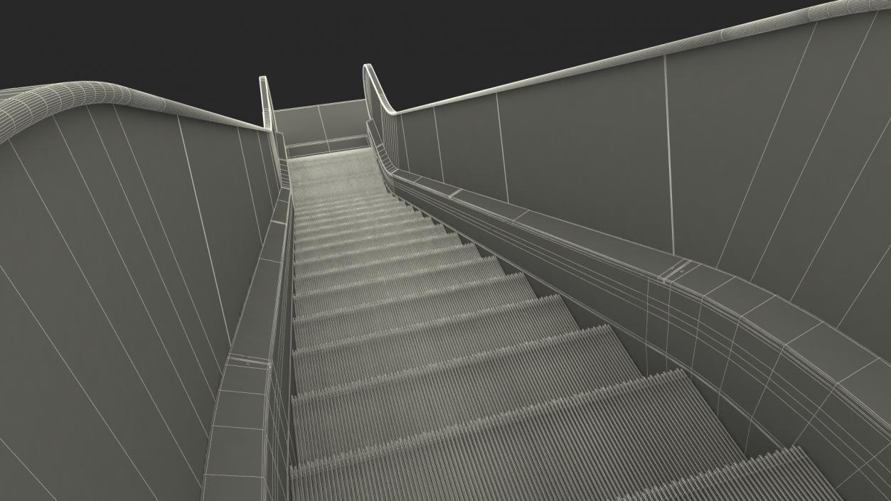 3D model Commercial Escalator